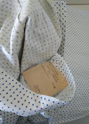 Пододеяльник підковдра полуторный белый в синий горох хлопок ссср 215х143 см 2 штуки