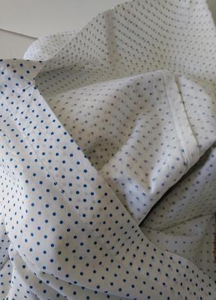 Пододеяльник підковдра полуторный белый в синий горох хлопок ссср 215х143 см 2 штуки