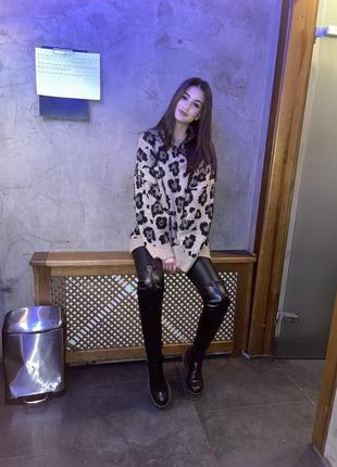 Свитер леопардовый