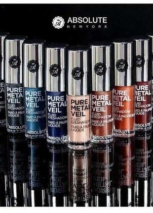 Absolute new york pure metal veil fluid eyeshadow5 фото