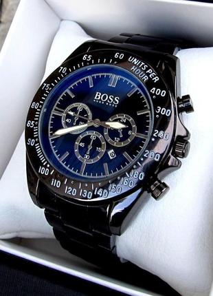 Чоловічий наручний годинник boss/ бос у чорному кольорі
