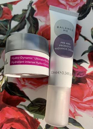Murad hydro dynamic moisturiser, крем для обличчя з пре і пробіотиками balance me pre and probiotic radiance cream