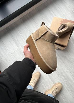 Ugg ultra mini platform beige v2