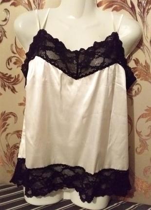 Стильна майочка піжама атлас