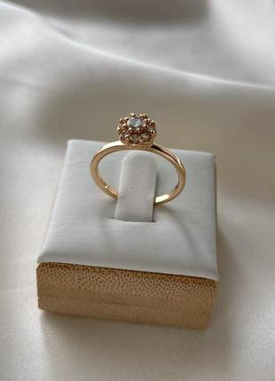 Кольцо позолота xuping с камнями золото 17 р r16043