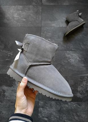 Ugg mini bailey bow grey v2