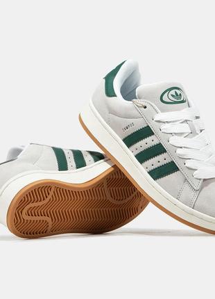 Женские кроссовки adidas campus grey green 405 фото