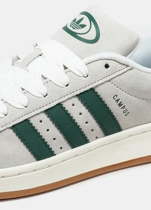 Женские кроссовки adidas campus grey green 409 фото