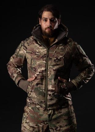 Куртка тактична демісезонна soft shell ”хантер” мультикам/ multicam