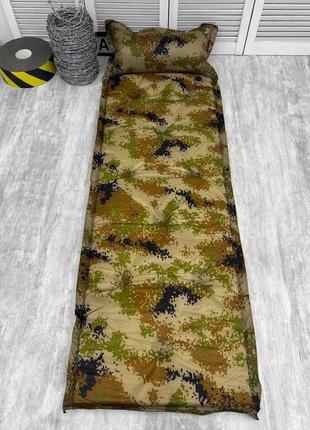 Тактичний каремат самонадувний військовий килимок надувний піксель армійський1 фото