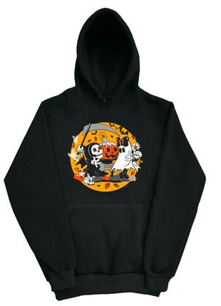 Теплое худи с принтом на хэллоуин 2xs-2xl