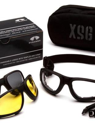 Очки защитные со сменными линзами pyramex xsg kit anti-fog, сменные линзы