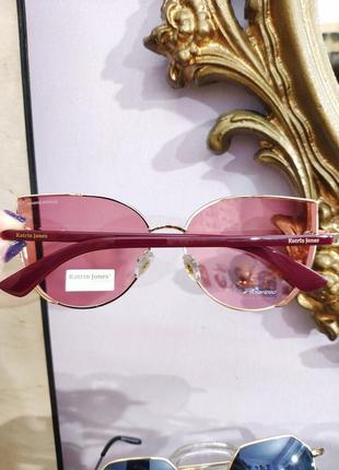 Фирменные солнцезащитные розовые очки katrin jones polarized4 фото