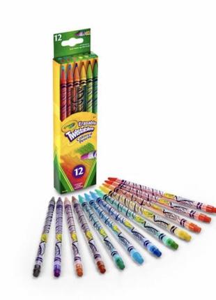 Набір олівців crayola твіст з ластиком 12 шт (256360