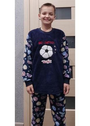 Пижама флисс мальчику турецкая зимняя 9-17 лет мальчику , теплая пижама подростковая мальчику2 фото