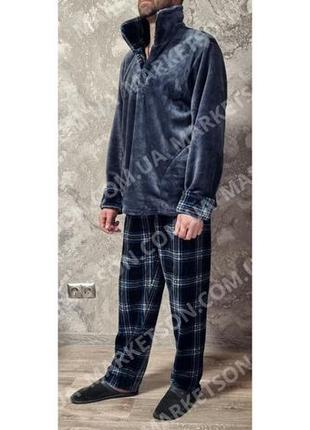 Пижама мужская теплая махровая  большие размеры 50,52,54,56,58,60,625 фото