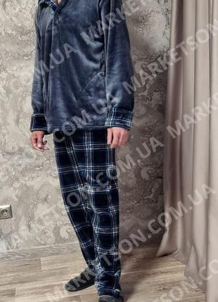 Пижама мужская теплая махровая  большие размеры 50,52,54,56,58,60,622 фото