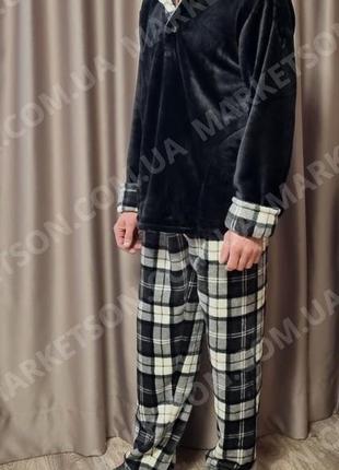 Пижама мужская теплая махровая  большие размеры 50,52,54,56,58,60,629 фото