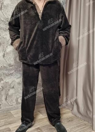 Пижама мужская теплая махровая большие размеры 50,52,54,56,58,60,623 фото