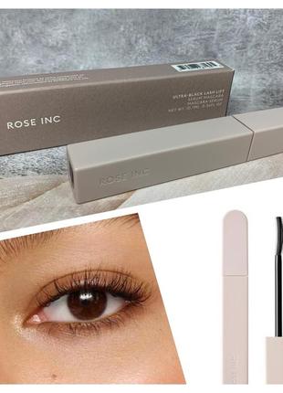 Роскошная удлиняющая тушь для ресниц rose inc ultra-black lash lift serum mascara