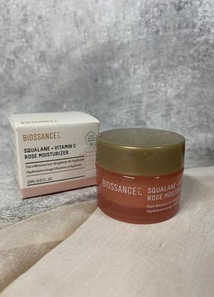 Омолаживающий освещающий увлажняющий крем для лица biossance vitamin c rose moisturiser