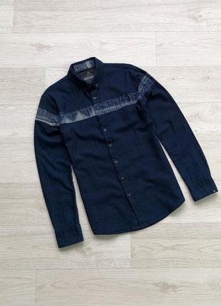 Лимитированная рубашка einstoffen flannel long sleeve shirt navy