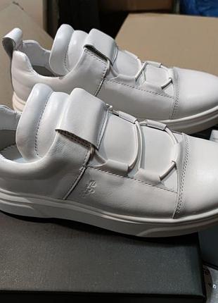 Універсальні білі чоловічі кеди з телячої шкіри edge 44 розмір