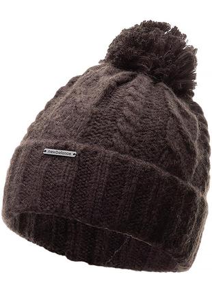 Женская шапка new balance lux knit pom  черный one size (7dlah23118bk one size)