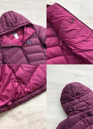 Крутой пуховик patagonia w hoody down jacket purple3 фото