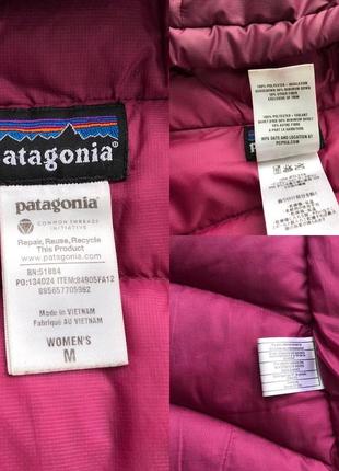 Крутой пуховик patagonia w hoody down jacket purple6 фото