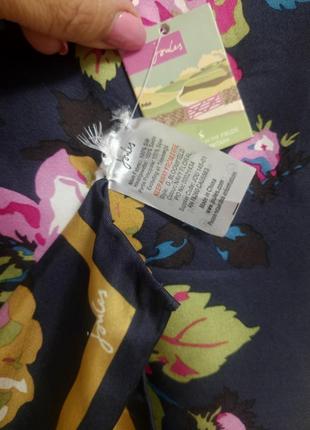 Изысканный роскошный шелковый платок от английского бренда joules3 фото