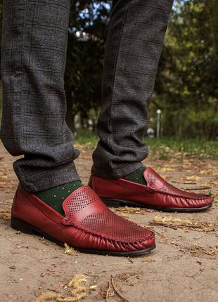 Бордові чоловічі туфлі luciano bellini мокасини 40, 41 та 44 розмір3 фото