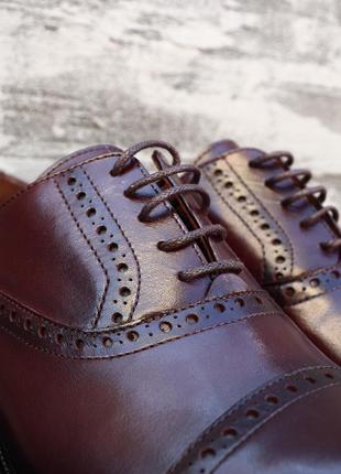 Чоловічі коричневі туфлі з натуральної шкіри сенсор україна4 фото