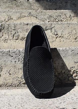 Замшеві мокасини prime shoes сині4 фото