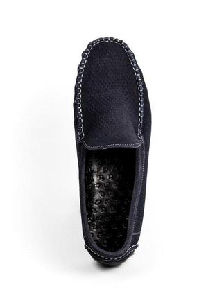 Замшеві мокасини prime shoes сині7 фото