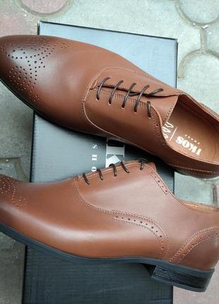Стильні та зручні туфлі броги рудого кольору ikos1 фото