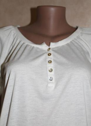 Базовая блуза, кофта, белая с пуговицами2 фото
