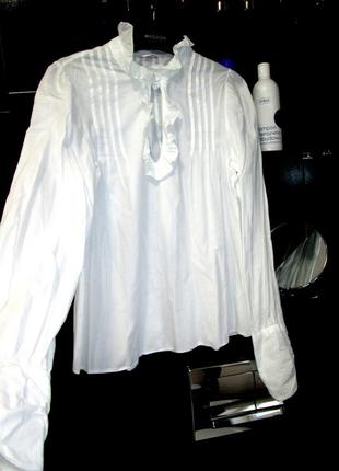 Нежная рубашка с рюшами/ блуза с широким рукавом/ рубашка батист5 фото