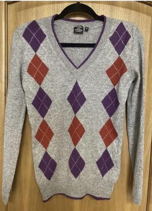 Шикарний кашеміровий джемпер пуловер по фігурі 44-56 р