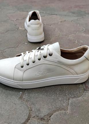 Зручні білі кеди 46 47 розмір, велике взуття4 фото