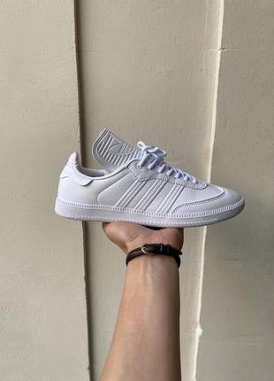 Женские кроссовки adidas samba pure white