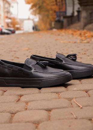 Практичні та зручні! чорні туфлі лофери без каблука ed-ge 471!1 фото