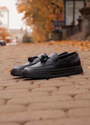 Практичні та зручні! чорні туфлі лофери без каблука ed-ge 471!5 фото