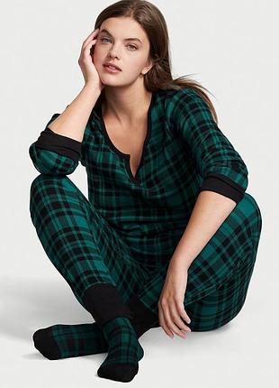 Тепла бавовняна піжама victoria's secret вікторія сікрет оригінал