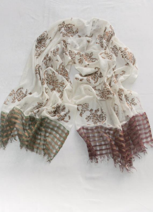 Широкий шерстяний шарф палантин шаль lisa corti