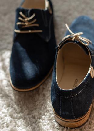 Сині замшеві туфлі - поєднання стилю та комфорту!2 фото
