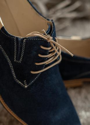 Сині замшеві туфлі - поєднання стилю та комфорту!5 фото