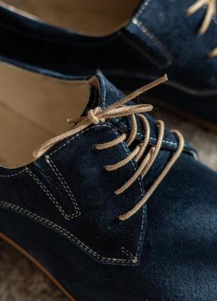 Сині замшеві туфлі - поєднання стилю та комфорту!3 фото