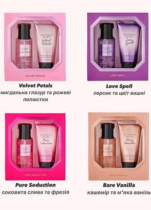 Подарунковий набір victoria's secret спрей victoria's secret лосьон victoria's secret