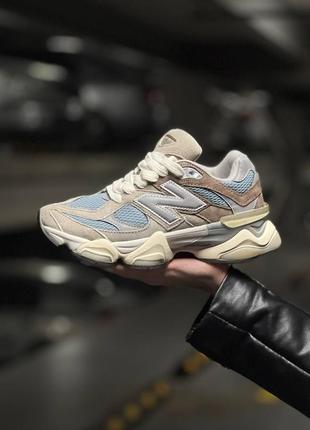 New balance 9060 beige brown blue1 фото